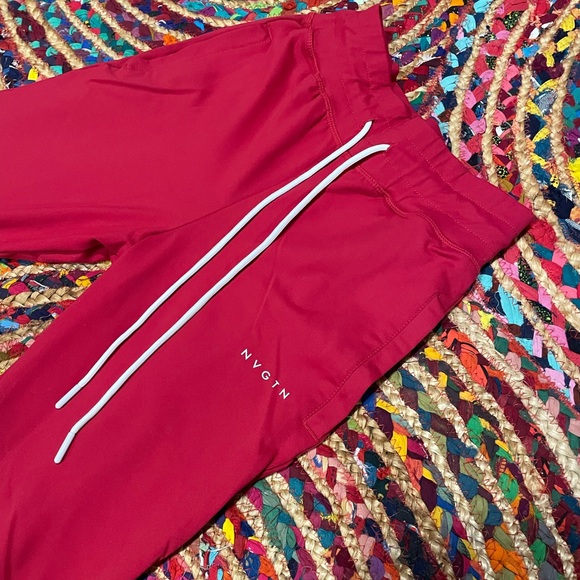 NVGTN Vibrant Red Athletic Joggers - Picture 4 of 6